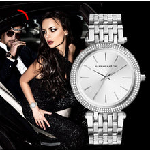 Load image into Gallery viewer, Ladies Wrist Watches Top Luxury Brand Silver Steel Women Bracelet Watch Fashion Rhinestone Diamond Female Clock Relogio Feminino